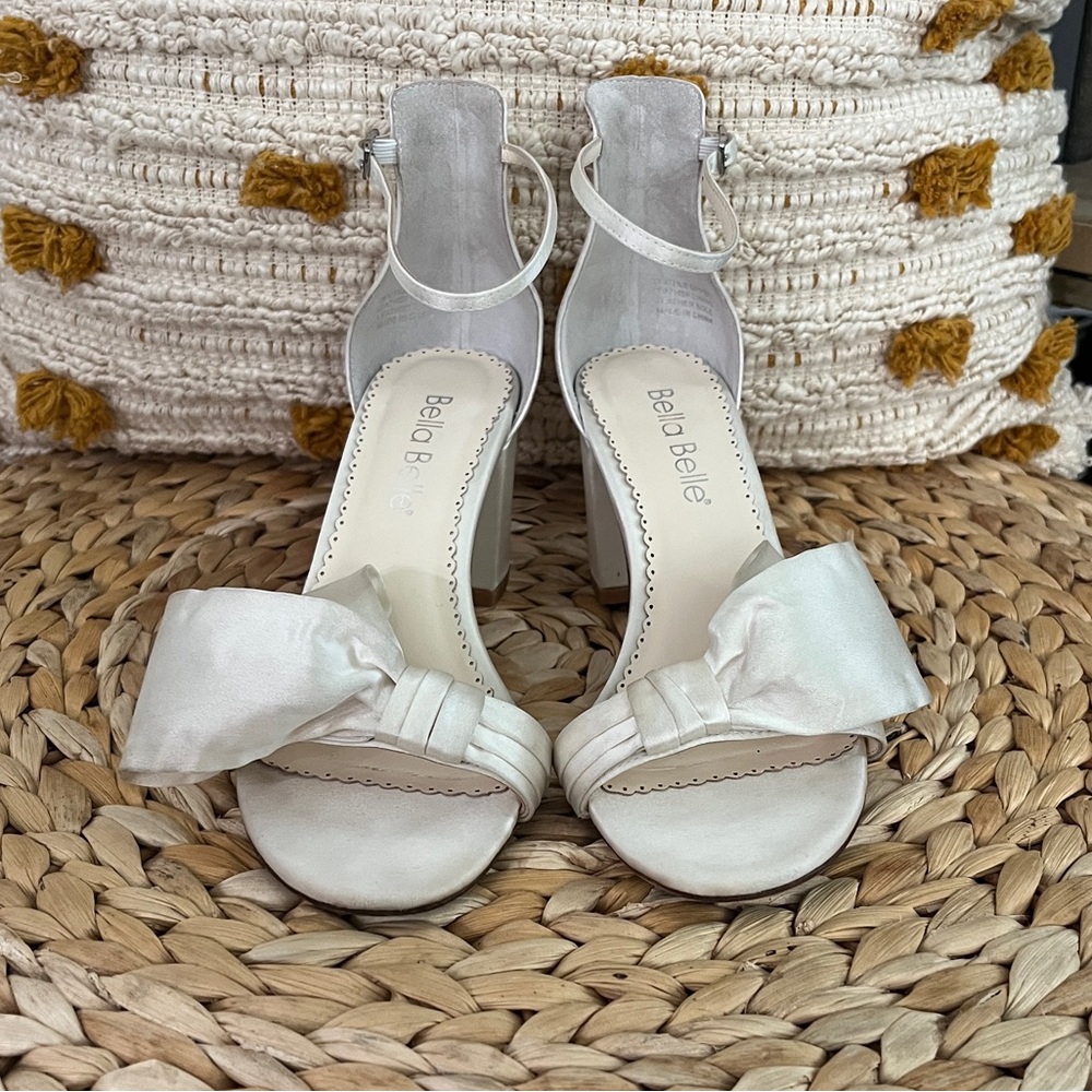 Bella Belle White Satin Bridal Sandal